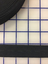 Elastic Buttonhole 1 inch (25mm) Wide Black Per Yard